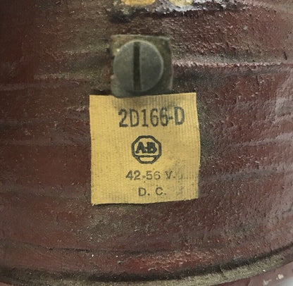 ALLEN BRADLEY 2D166D COIL, 42-56V. D.C, USED GOOD CONDITION, INSPECTED, 2D166-D
