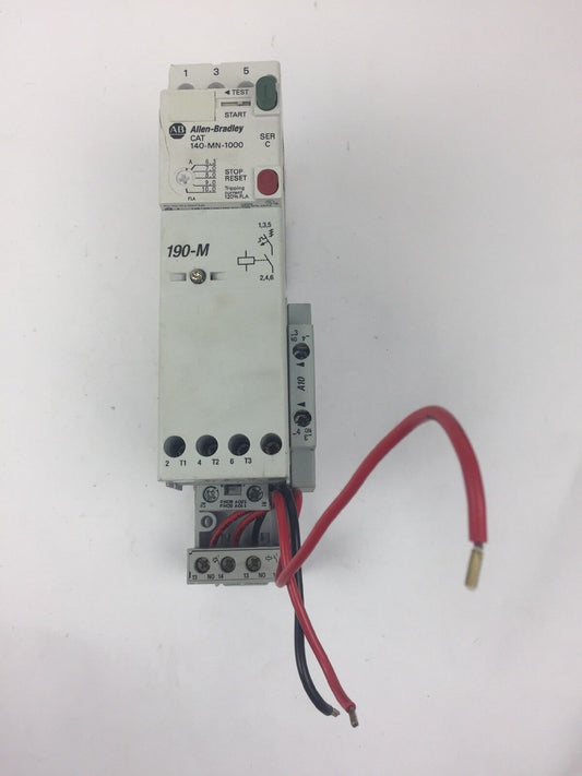 ALLEN BRADLEY 190-M* 140-MN-1000 MOTOR STARTER 100-C09* 100S 140-A210 COIL 120V