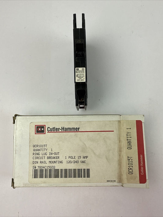 CUTLER HAMMER QCR1015T CIRCUIT BREAKER 15A 120/240VAC 1POLE