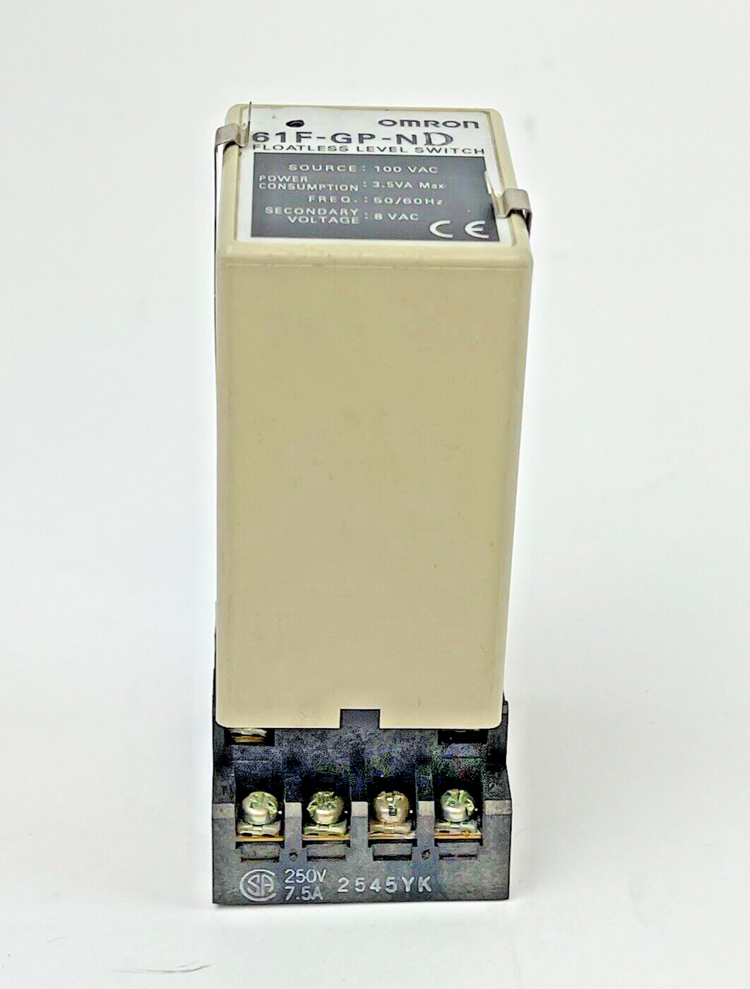 OMRON - 61F-GP-N (D) FLOATLESS LEVEL SWITCH & OMRON - PF113A RELAY SOCKET BASE