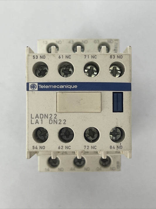 TELEMECANIQUE CAD50BD CONTACTOR 10A 600VAC COIL 24VDC LAD4TBDL 5-24V LADN22 LA1