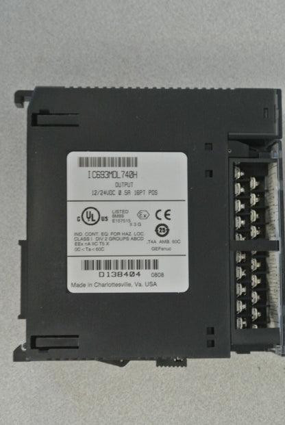 GE FANUC IC693MDL740H - OUTPUT MODULE - 12/24VDC, 0.5A, 16PT, POS