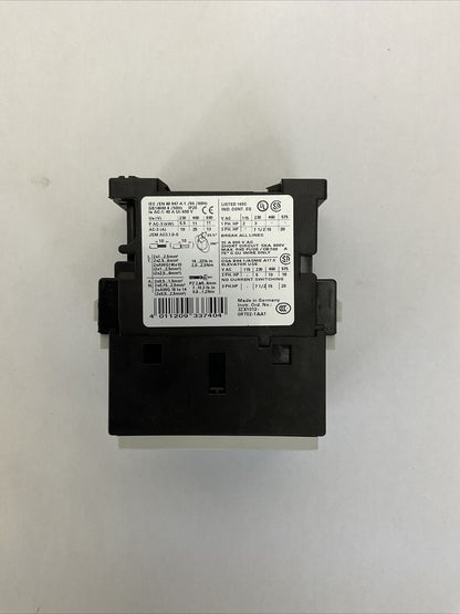 SIEMENS 3RT10261AC20 CONTACTOR 35A 600VAC 20HP 3POLE COIL 24V 50/60HZ