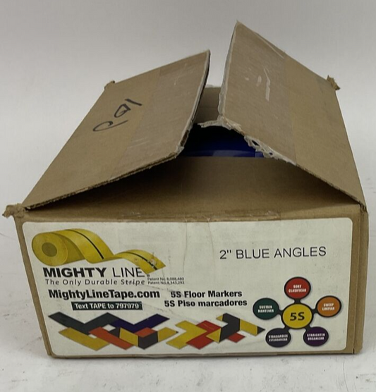 MIGHTY LINE BLUE FLOOR TAPE ANGLE SHAPE 2" 100 ANGLES IN CASE