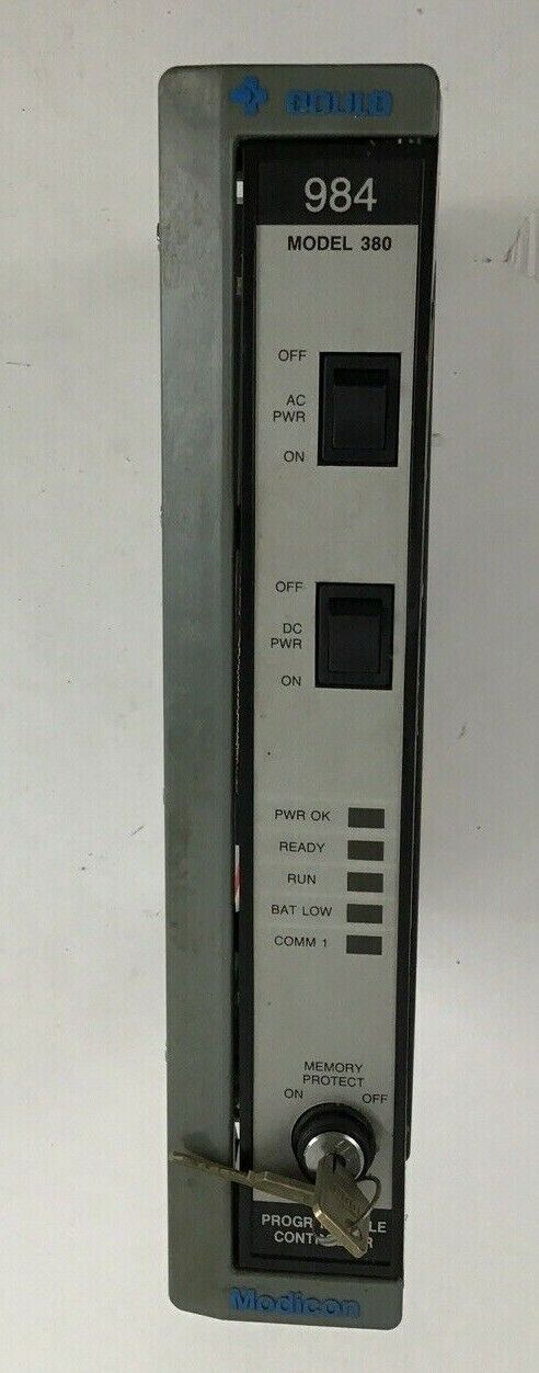 GOULD 984 MODEL 380 PROGRAMMABLE CONTROLLER PC-0984-380 REV.K 220V 50/60HZ