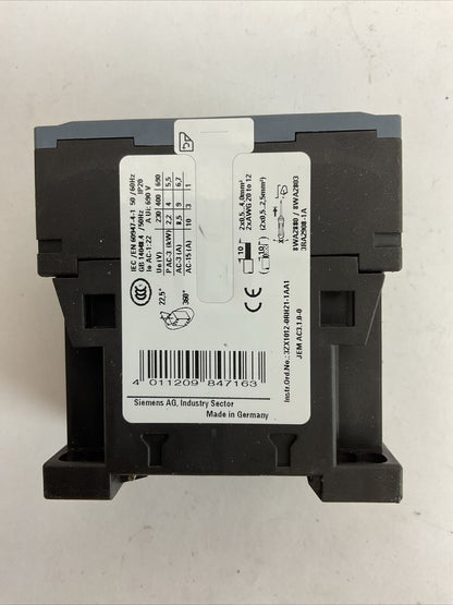 SIEMENS 3RT2016-2FB42 CONTACTOR 20A 600VAC 3PH 7.5HP COIL 24VDC