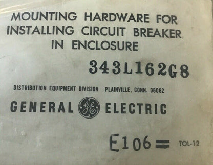 GENERAL ELECTRIC MOUNTING HARDWARE 343L162G8