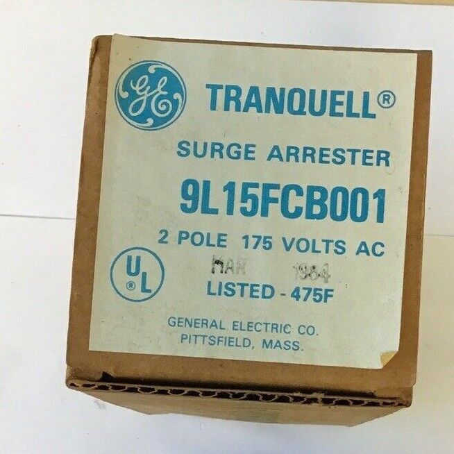 GENERAL ELECTRIC TRANQUELL 9L15FCB001 SURGE ARRESTER 2POLE 175 VAC