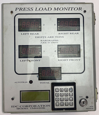 IDC CORPORATION MODEL TM84SHK PRESS LOAD MONITOR *MISSING KEY*