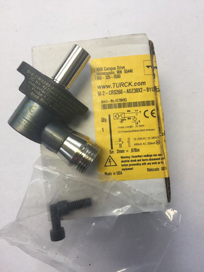 TURCK BI-CRS260-ADZ30X2-B1131/S34 PROXIMITY SWITCH 20-250 VAC 10-300 VDC