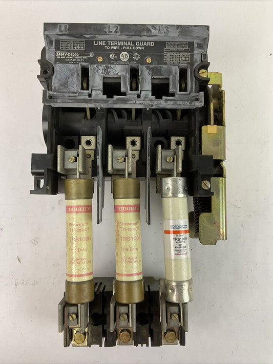 ALLEN BRADLEY 1494V-DS200 SER B 200A 600VAC 250VDC 1494V-FSR622 TRS-100R