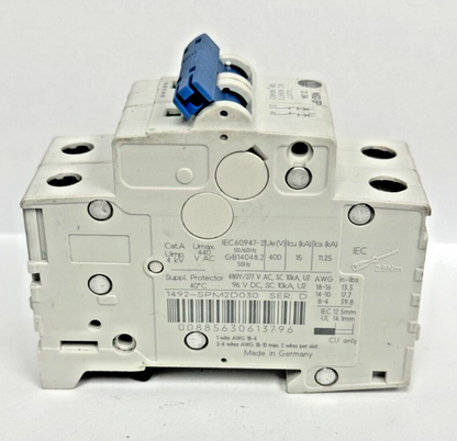 ALLEN-BRADLEY - 1492-SPM2D030 SER. D - CIRCUIT BREAKER - 2 P, 3 A, 277 V