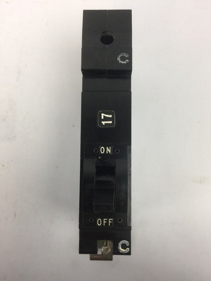 SQUARE D FY-14015-C CIRCUIT BREAKER 1 POLE 277 VAC 15 AMP TYPE FY E18X355