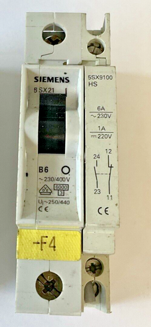 SIEMENS 5SX2 C6,B6 5SX9100 CIRCUIT BREAKER 230/400V****LOTOF6***