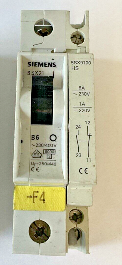 SIEMENS 5SX2 C6,B6 5SX9100 CIRCUIT BREAKER 230/400V****LOTOF6***