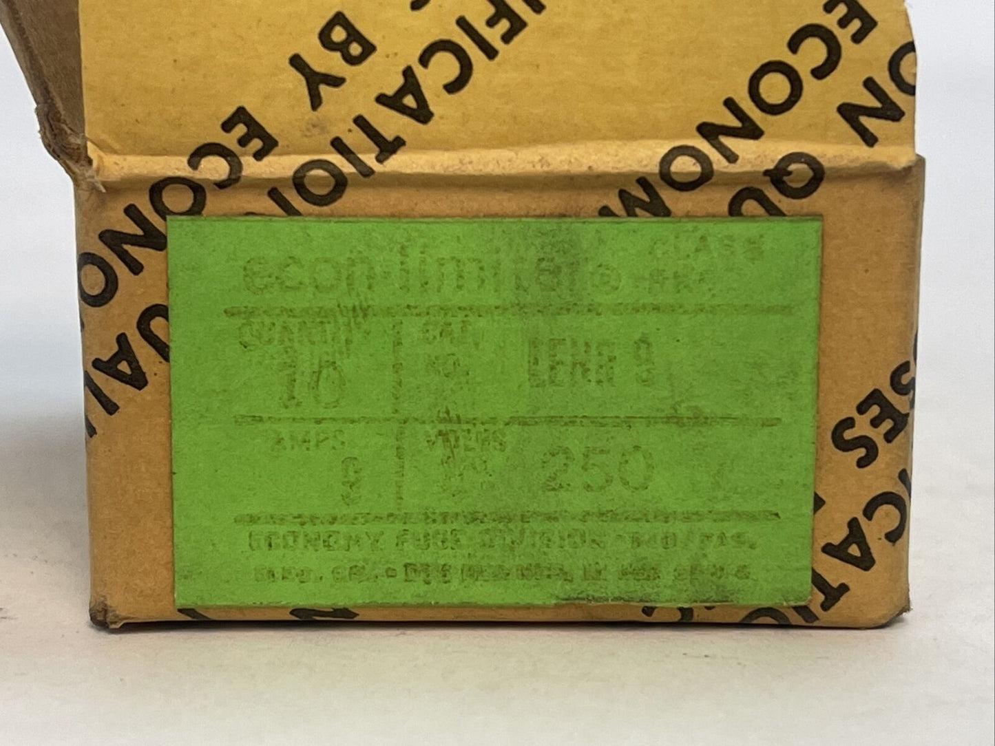 ECONOMY LENR 9 ECON-LIMITER CLASS RK5 FUSE 250VAC 9AMP (BOX OF 10)