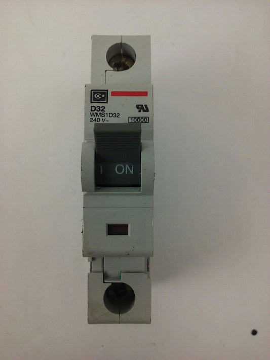 CUTLER HAMMER D32, WMS1D32, 32A, 240V, 1P, 240/415V@10KA, NEW SURPLUS, WMS1