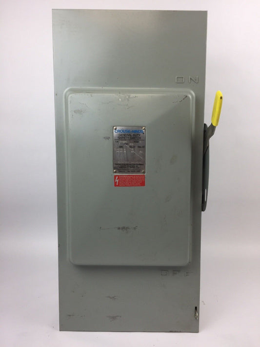 CROUSE-HINDS GH324N 200 AMP 240 VAC GENERAL DUTY SAFETY SWITCH