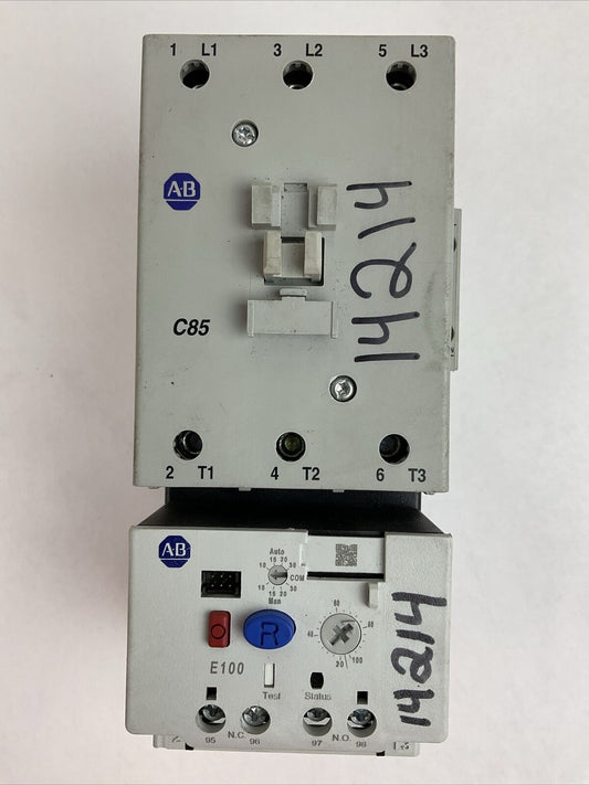 ALLEN BRADLEY STARTER (100-C85D*00 SER A CONTACTOR + 193-1EFGE RELAY + 100S)
