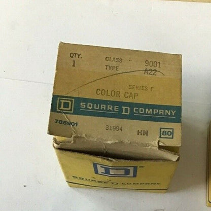 SQUARE D 9001 A22 COLOR CAP ORANGE SERIES F CAP***LOTOF2***