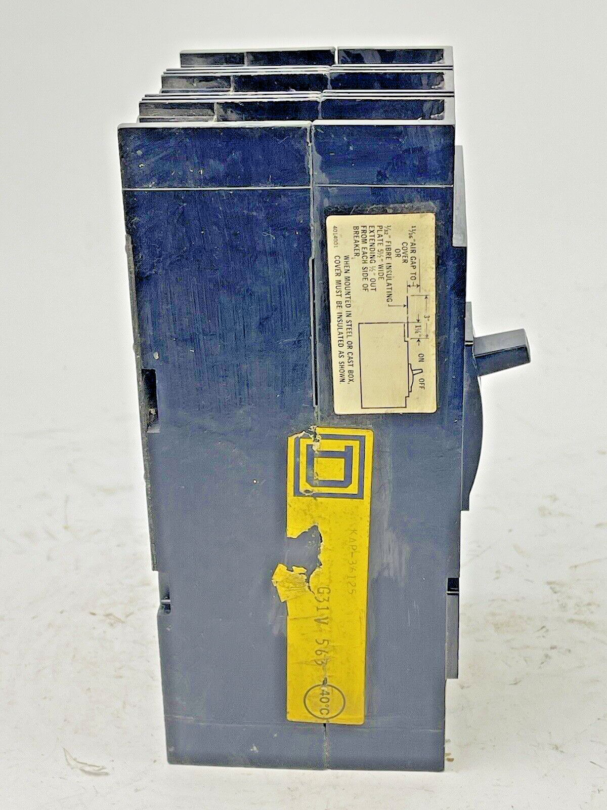 SQUARE D - KAP-36125 - CIRCUIT BREAKER - 125 AMP, 3 POLE, 600 VAC