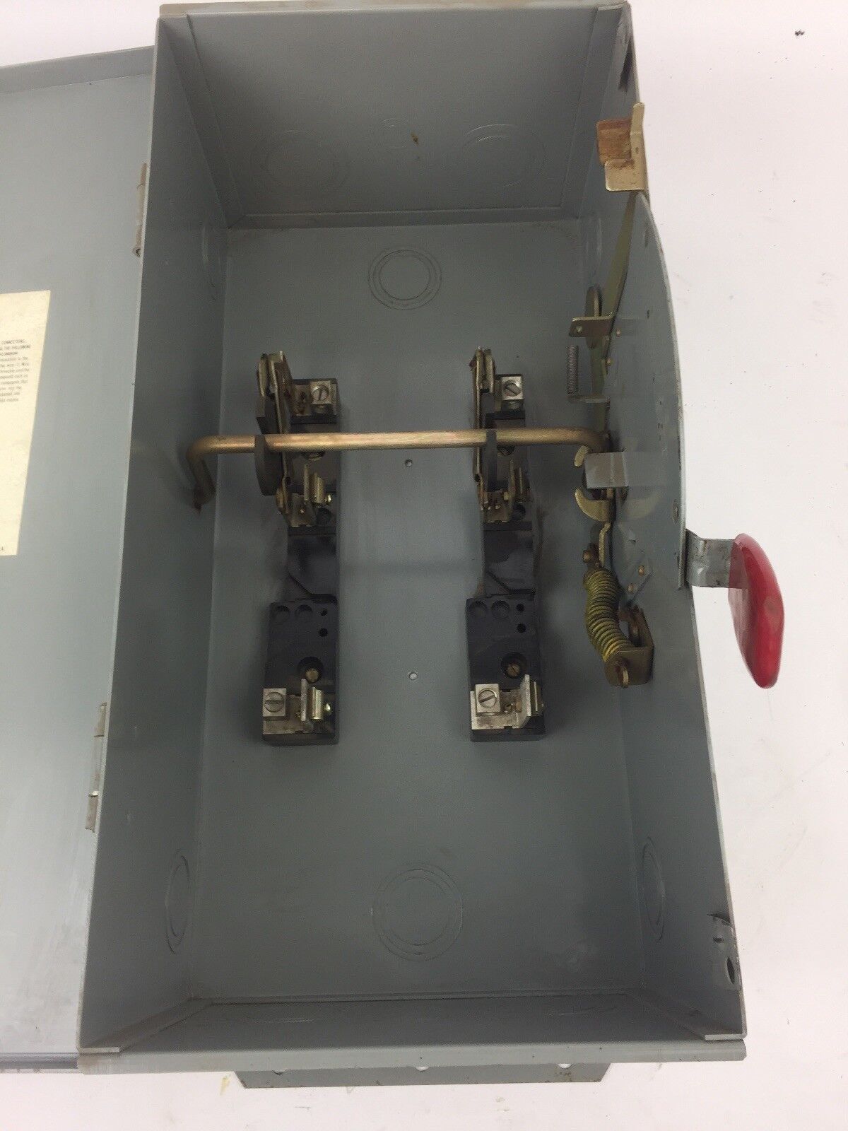 WESTINGHOUSE GFN323N SAFETY SWITCH 240 VAC 100 AMP TYPE 1 ENCLOSURE INDOOR