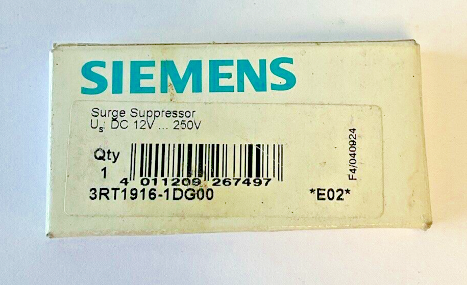 SIEMENS 3RT1916-1DG00 SURGE SUPPRESSOR 250V 12VDC****LOTOF3****