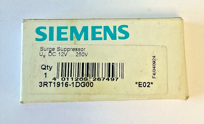 SIEMENS 3RT1916-1DG00 SURGE SUPPRESSOR 250V 12VDC****LOTOF3****