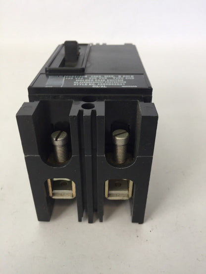 WESTINGHOUSE EHB2100N NON AUTO CIRCUIT BREAKER 100AMP 2POLE 480VAC 250VDC