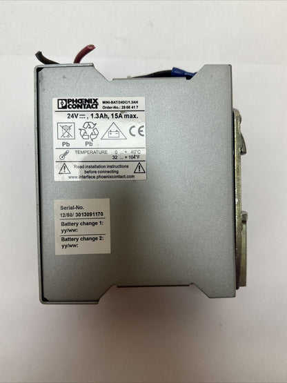 PHOENIX CONTACTS MINI-BAT/24DC/1.3AH MINI BATTERY 24VDC 1.3Ah 15A
