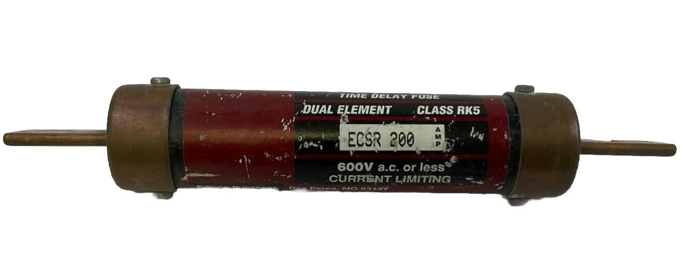 BULLET ECSR 200 CURRENT-LIMITING DUAL-ELEMENT TIME DELAY FUSE 600VAC 200AMP