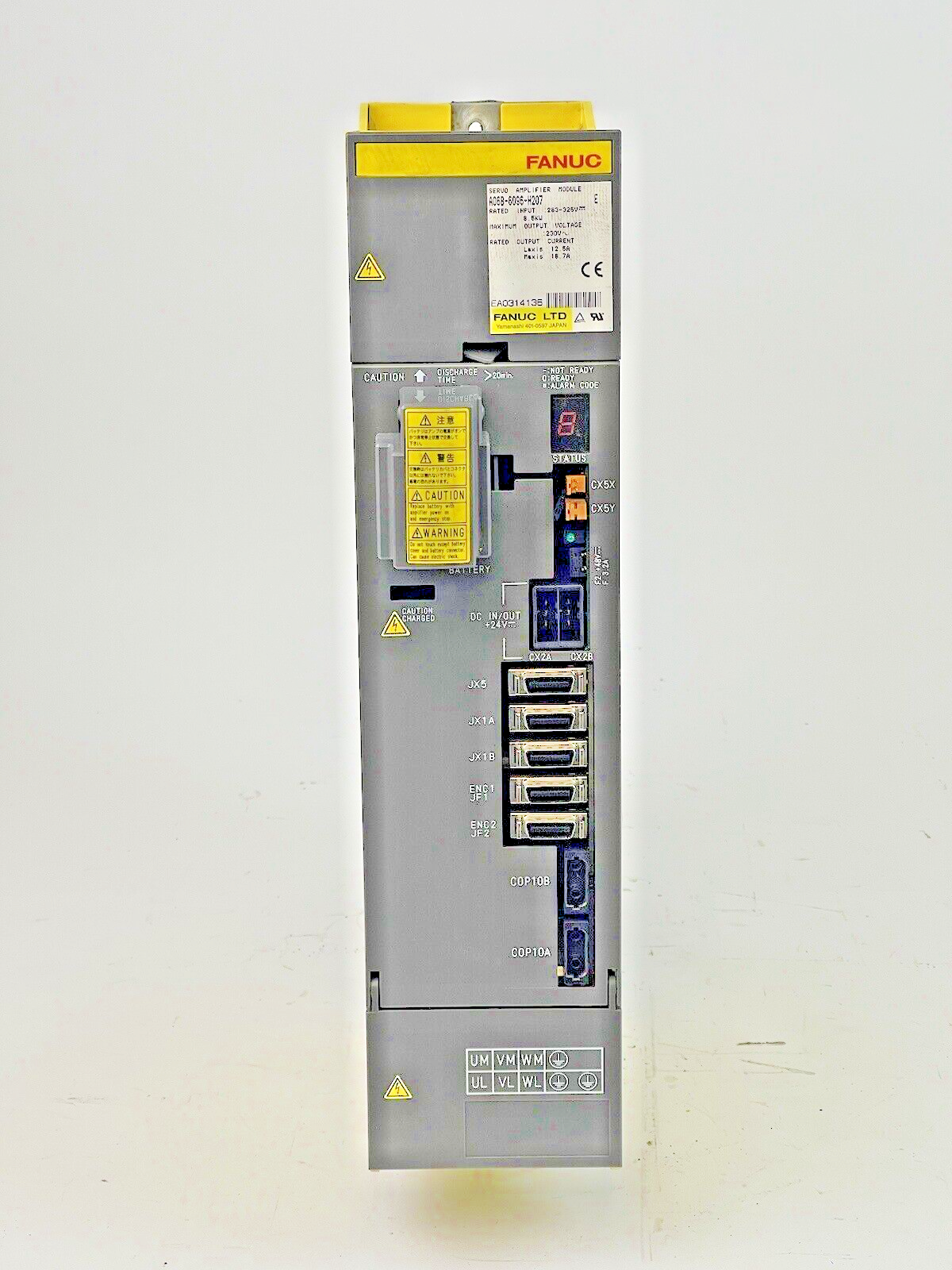 FANUC - A06B-6096-H207 SER. E - SERVO AMPLIFIER MODULE - 283-325V, 8.5kW, 12.5 A