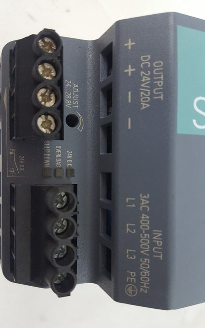SIEMENS 6EP1436-3BA10 POWER SUPPLY INPUT 3AC 400-500V 1,2A-1,0A OUTPUT 2VDC 20A