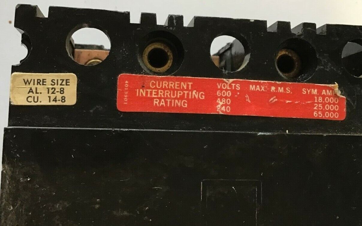 SQUARE D FHL36015 CIRCUIT BREAKER 600V 3POLE