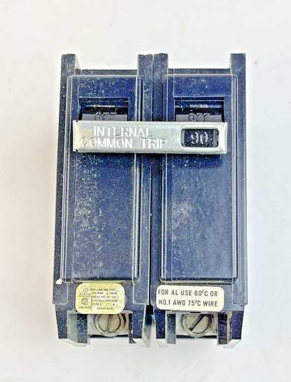 GTE SYLVANIA *BOX OF 5*-C-290- 2 POLE, 90 A, 240 VAC FULL-SIZE CIRCUIT BREAKER