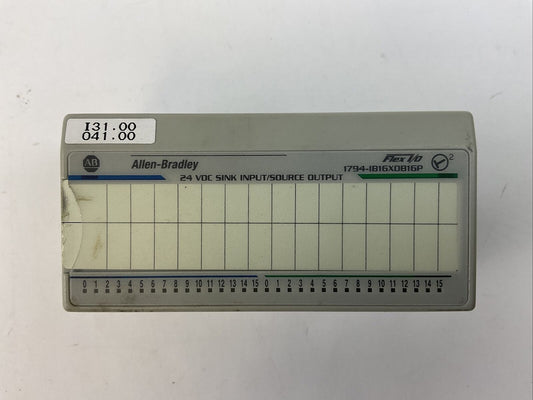 ALLEN BRADLEY 1794-IB16XOB16P SER A REV B01 24VDC SINK INPUT / SOURCE OUTPUT