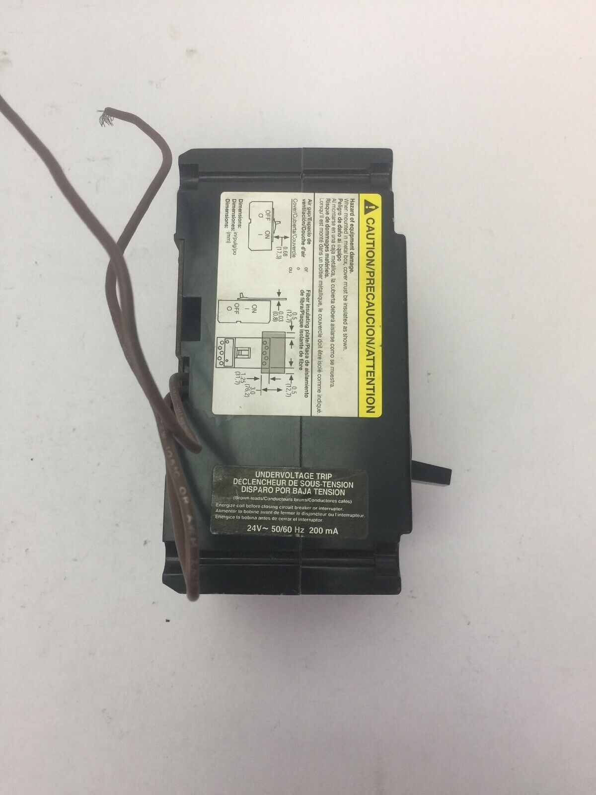 SQUARE D FAL360361143 CIRCUIT BREAKER 60A 600VAC 250VDC 3 POLE