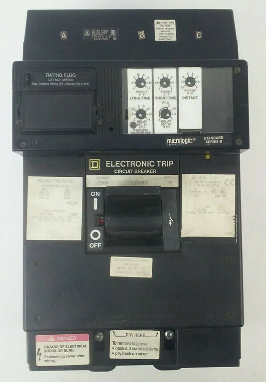 SQ.D ELECTRONIC CIRCUIT BREAKER LX36100 SER.IB 250A 3P 600V,100A TRIP ARP040