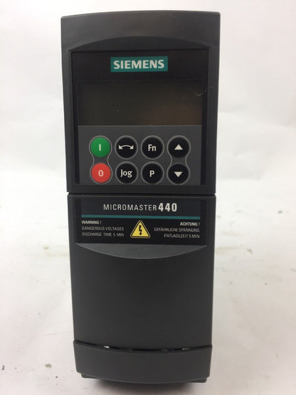 SIEMENS 6SE6440-2UD21-1AA1 MICROMASTER 440 INPUT: 380-480V