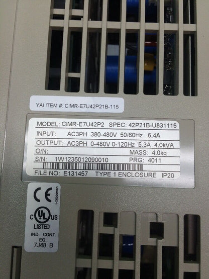 YASKAWA CIMR-E7U42P2 5.3A