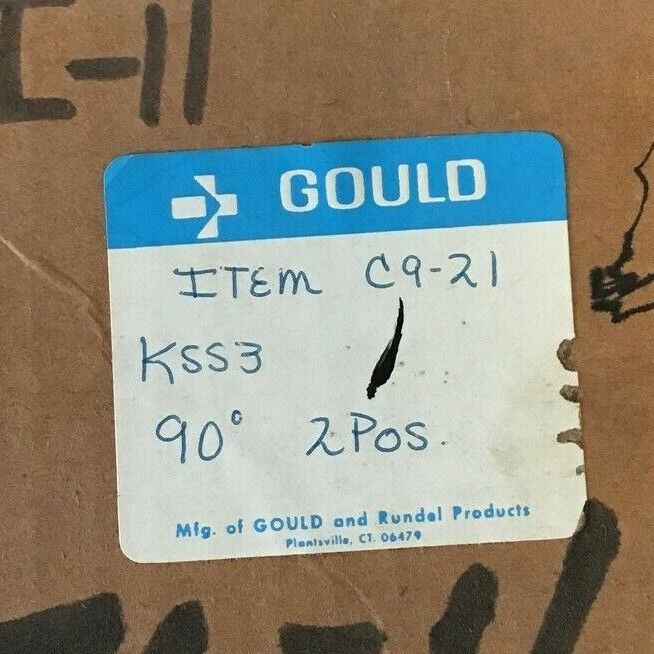 GOULD C9-21 KSS3 SELECTOR SWITCH 2POS 90DEGREE