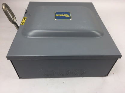 GENERAL SWITCH 63DU SAFETY SWITCH VOLTS 240 AC 60 AMP 3 POLE TYPE: D'BLE THROW