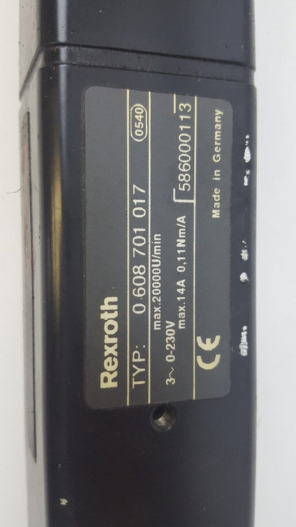 REXROTH 0608701017 0608720053 0608820099 0608PE130 NUT RUNNER.