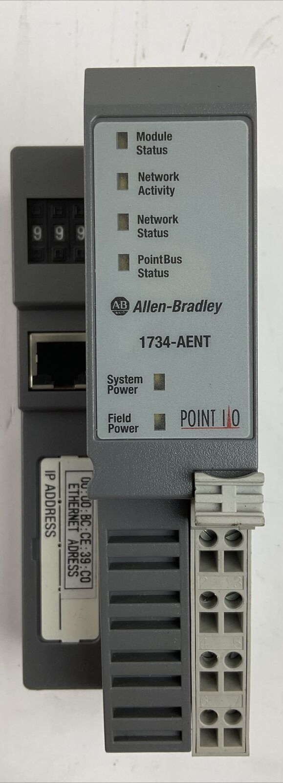 ALLEN BRADLEY 1734-AENT SER A F/W 3.010 ETHERNET/IP I/O ADAPTER