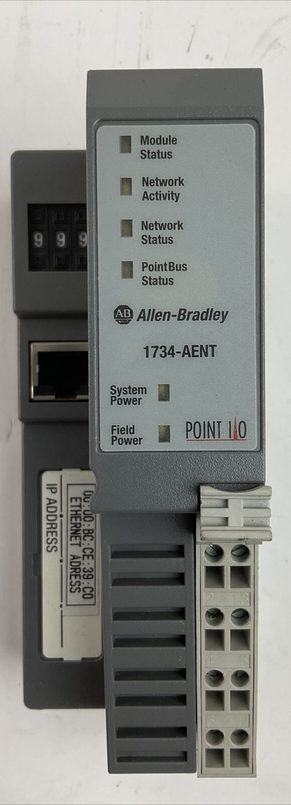 ALLEN BRADLEY 1734-AENT SER A F/W 3.010 ETHERNET/IP I/O ADAPTER
