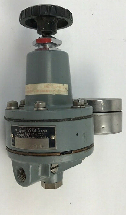 NULLMATIC PRESSURE REGULATOR 40-30 14870-5S9HD W/ GAUGE 316SS