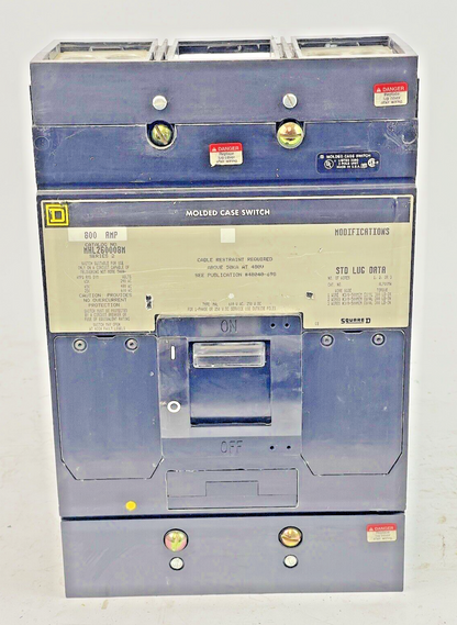 SQUARE D - MHL260008M SERIES 2 - CIRCUIT BREAKER - 800 A, 480 VAC, 3 POLE