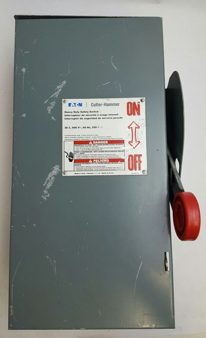 CUTLER-HAMMER DH361NRK HEAVY DUTY SAFETY SWITCH 30A 600VAC 3-POLE