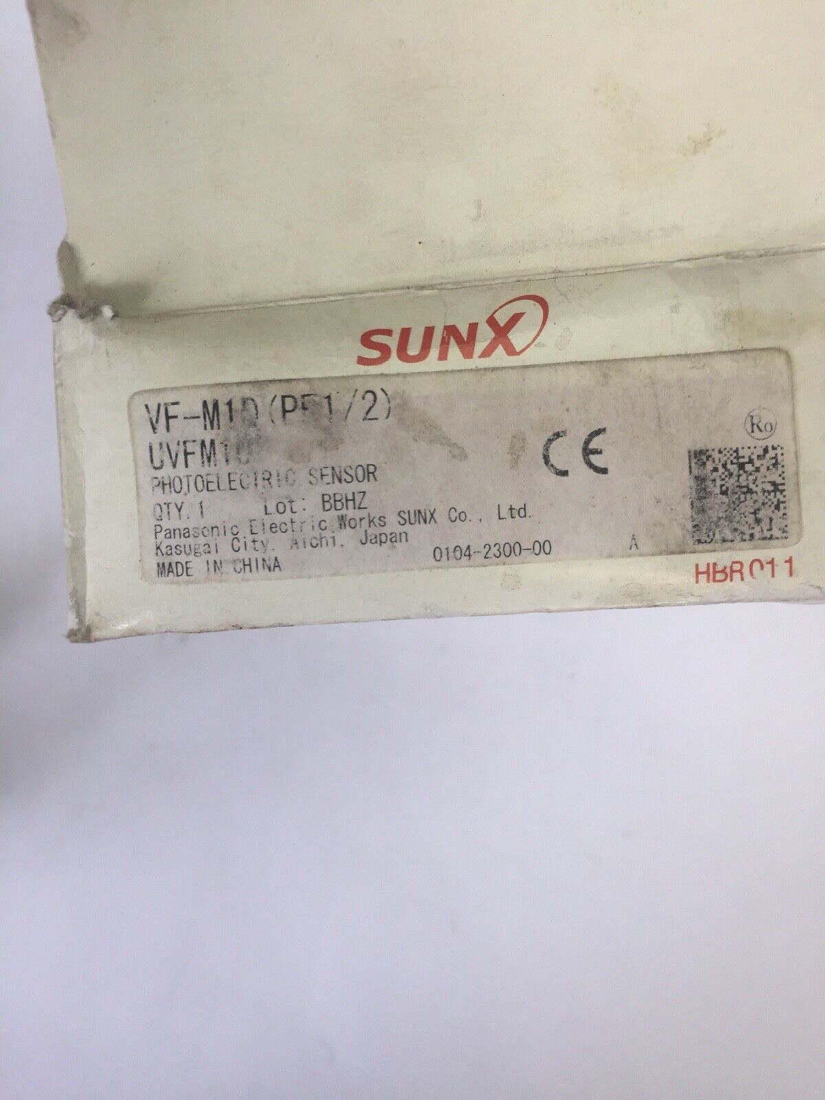 PANASONIC SUNX VF-M10(PF1/2) PHOTOELCTRIC SENSOR INPUT 24-240VAC 12-240VDC