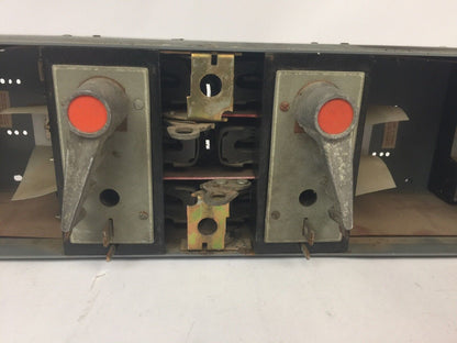 SYLVANIA QSFT653R FUSIBLE TWIN PANELBOARD SWITCH 600VAC 60A 3 POLE